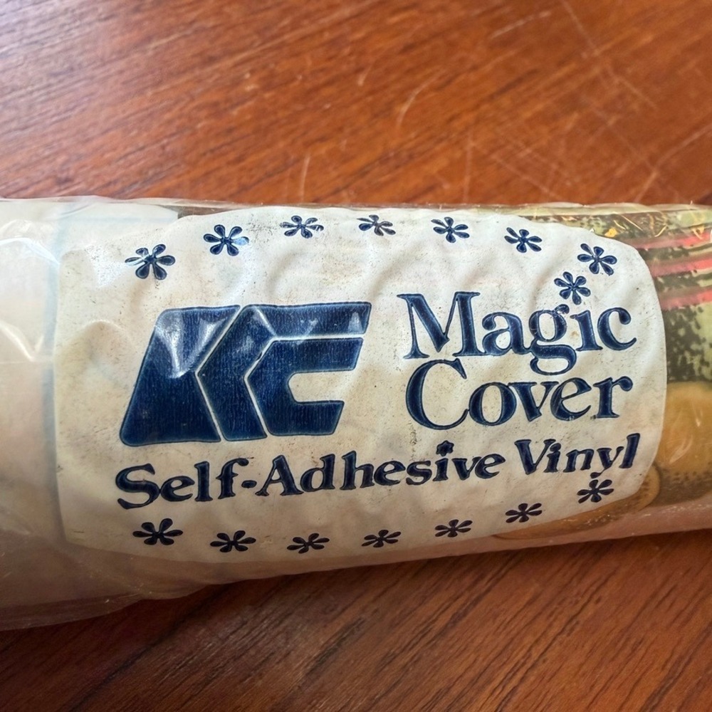 Magic Cover Vintage Self-Adhesive Vinyl Kitchen Coffee Fruit 2 Yards x 18 In